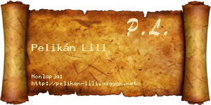 Pelikán Lili névjegykártya