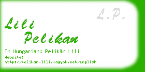 lili pelikan business card